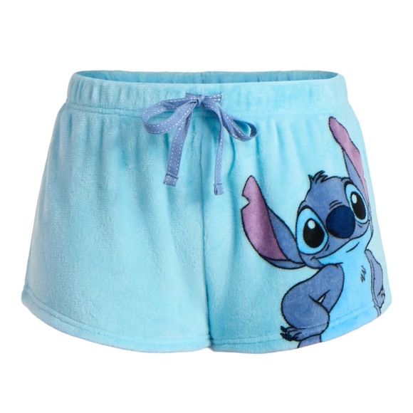 Disney Women's Blue Stitch Shorts Pajama Two Piece Set - Picture 2 of 7